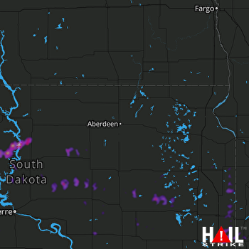Hail Map Eagle Butte, SD 07-20-2019