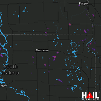 Hail Map Redfield, SD 07-31-2020