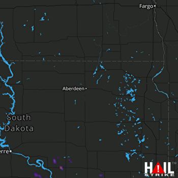 Hail Map ABERDEEN 08-07-2020