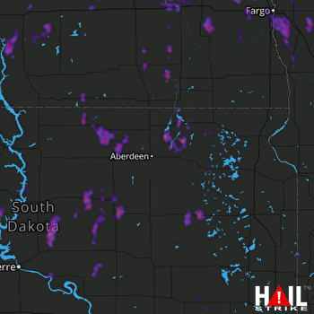 Hail Map Valley City, ND 06-11-2021