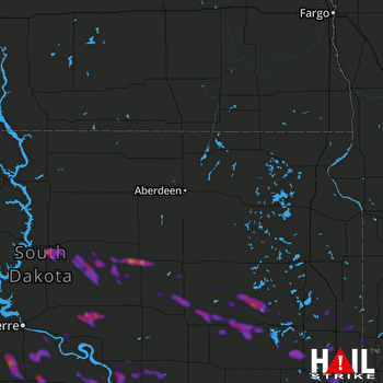 Hail Map Gettysburg, SD 06-14-2021