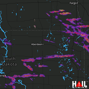 Hail Map Pierre, SD 07-26-2021