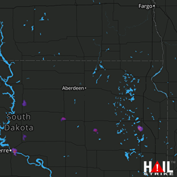 Hail Map Pierre, SD 06-22-2017