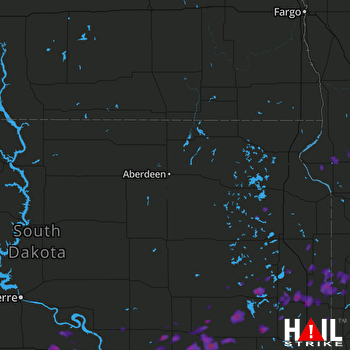 Hail Map Brookings, SD 07-25-2017