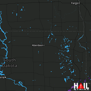 Hail Map Madison, SD 09-23-2017