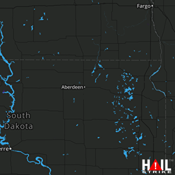 Hail Map Evansville, MN 06-17-2018
