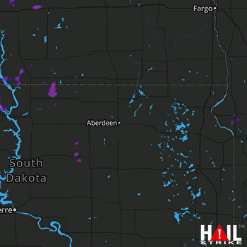 Hail Map Faulkton, SD 07-04-2018