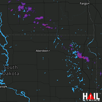 Hail Map Waubay, SD 07-10-2018