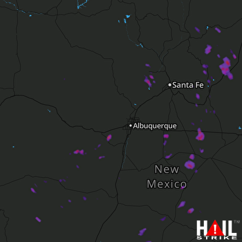 Hail Map Los Alamos, NM 06-25-2017