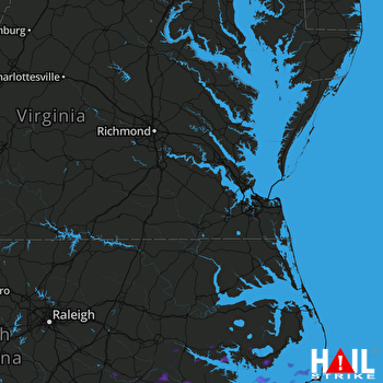 Hail Map Mount Olive, NC 06-11-2018