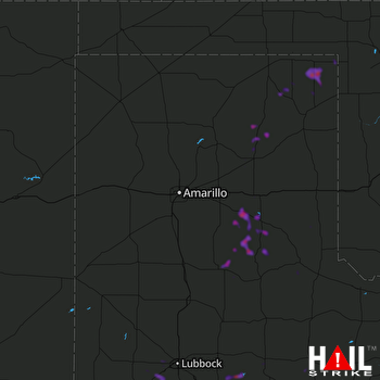 Hail Map Clarendon, TX 05-24-2020