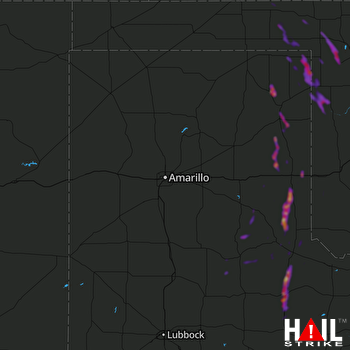 Hail Map Canadian, TX 09-18-2021