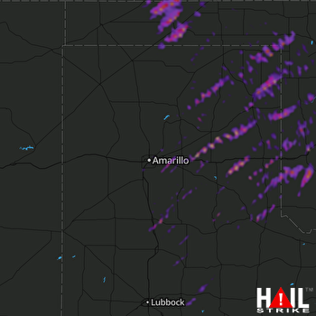 Hail Map Guymon, OK 10-13-2021