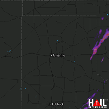 Hail Map Shamrock, TX 10-27-2021