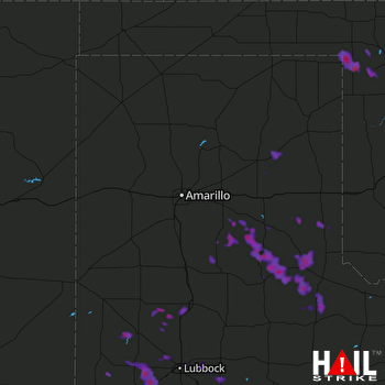 Hail Map Shallowater, TX 06-15-2017