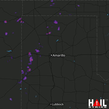 Hail Map Dumas, TX 06-21-2017