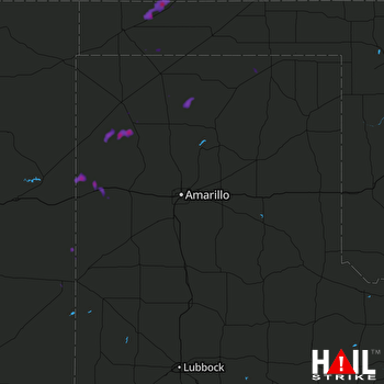 Hail Map Sunray, TX 06-23-2017