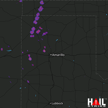 Hail Map Dalhart, TX 06-25-2017