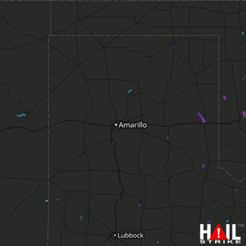 Hail Map Shamrock, TX 07-23-2017