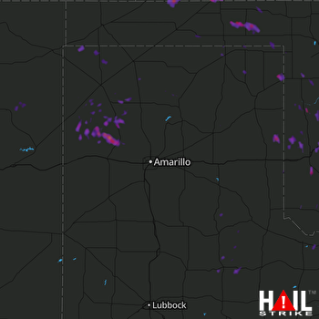 Hail Map Liberal, KS 08-10-2017