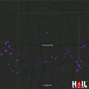 Hail Map Clovis, NM 08-22-2017