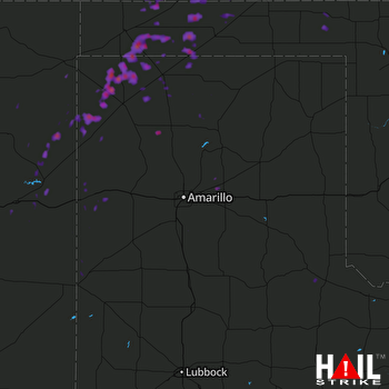 Hail Map Texhoma, OK 08-28-2017
