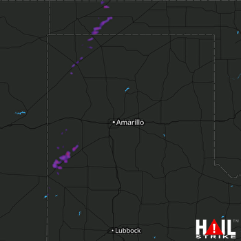 Hail Map Friona, TX 09-22-2017