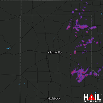 Hail Map Perryton, TX 05-14-2018