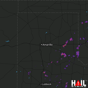 Hail Map Clarendon, TX 05-14-2018