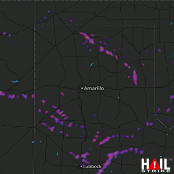 Hail Map Lubbock, TX 05-16-2018