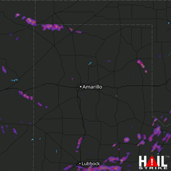 Hail Map Lubbock, TX 05-19-2018