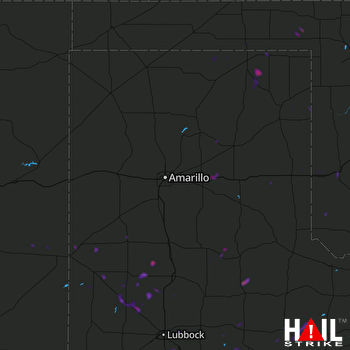 Hail Map Olton, TX 08-10-2018