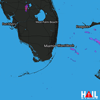 Hail Map Lake Placid, FL 10-10-2021
