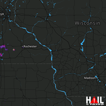 Hail Map Owatonna, MN 08-31-2018