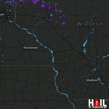 Hail Map Wyoming, MN 07-19-2019