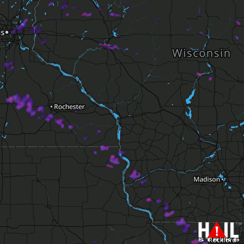 Hail Map Eau Claire, WI 09-03-2019