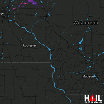 Hail Map Amery, WI 08-13-2020