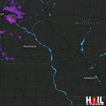 Hail Map Eden Prairie, MN 08-06-2021