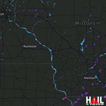 Hail Map Dubuque, IA 06-14-2017