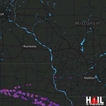 Hail Map Waterloo, IA 06-16-2017