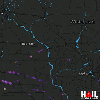 Hail Map Charles City, IA 06-23-2017