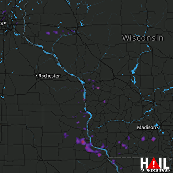 Hail Map Belleville, WI 07-12-2017