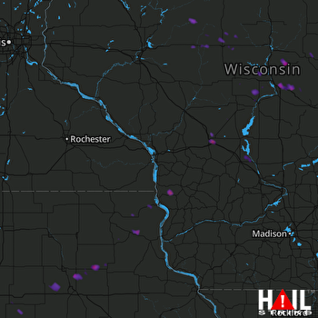 Hail Map Stevens Point, WI 07-12-2017