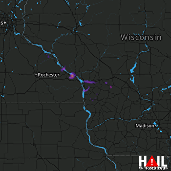 Hail Map Winona, MN 07-20-2017