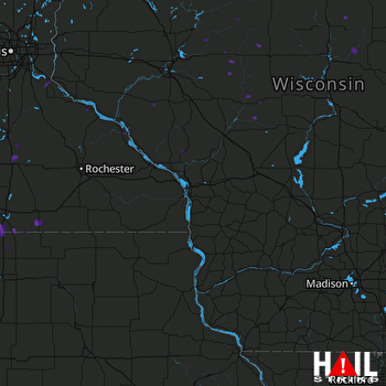 Hail Map Austin, MN 08-01-2017