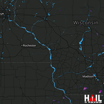 Hail Map Waupun, WI 08-10-2017