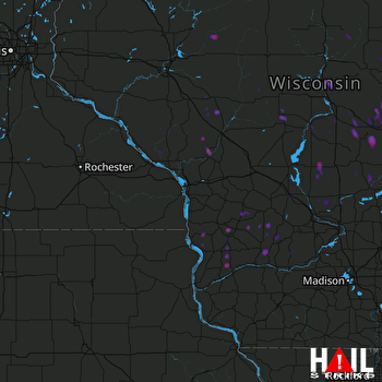 Hail Map Iola, WI 08-30-2017