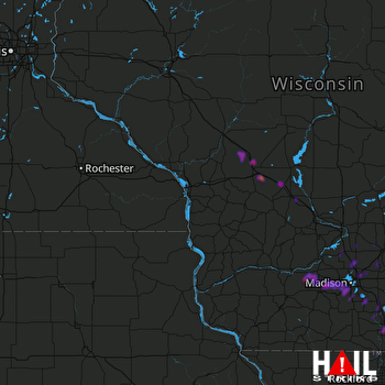 Hail Map Verona, WI 06-16-2018