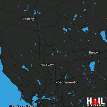 Hail Map BEALE AFB 09-08-2017