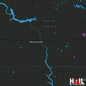 Hail Map Valley City, ND 05-16-2019
